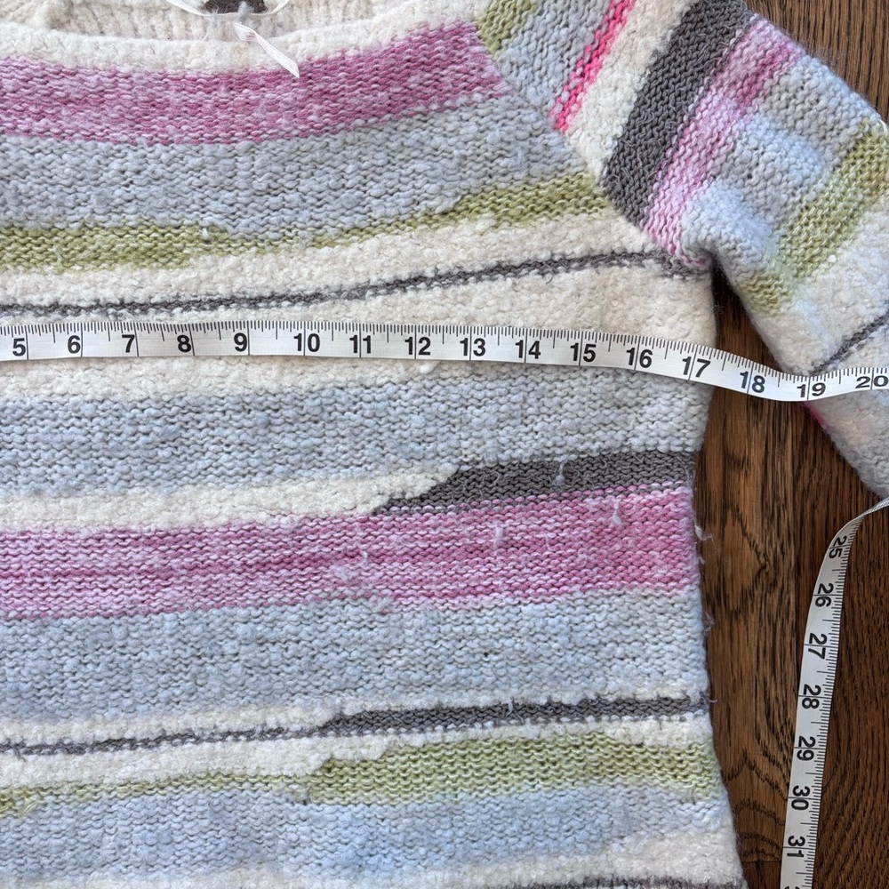 Free People Cream Striped Crewneck | Women’s Small - Picture 3 of 5